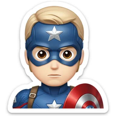 captain america superhero with shield sticker