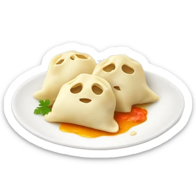 polish dumplings with cheese sticker