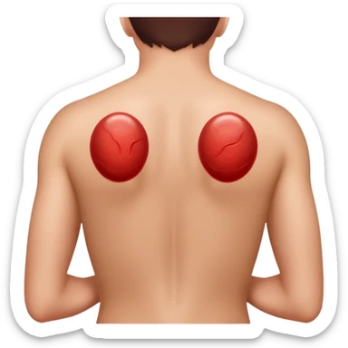 Cupping therapy on back  sticker