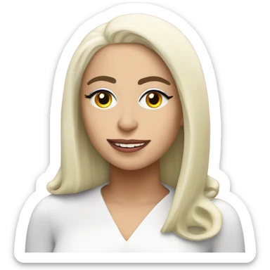 Lady Gaga with a chat bubble that says “Fahier” sticker