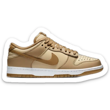 all tan nike dunk low horizontal sticker