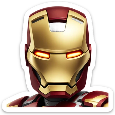 Iron man emoji face  sticker