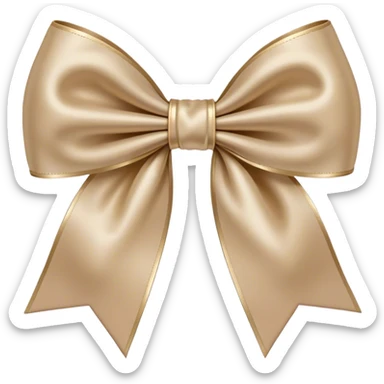 Beige bow sticker