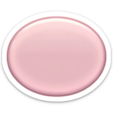 light pink metallic oval shape sticker