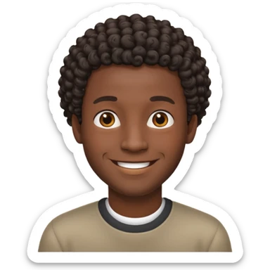 a black guy with shortscurls sticker