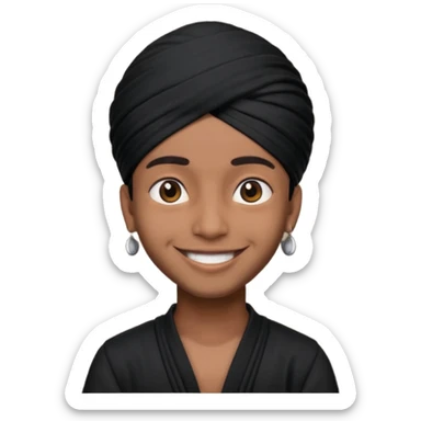 black turban indian boy sticker