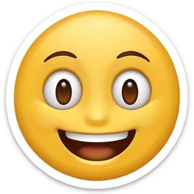 É um emoji sorrindo só que com o sorriso sábado e de canto com um olha bem picante é especificamente isso sticker