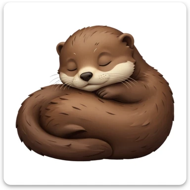 Loutre entrain de dormir sticker
