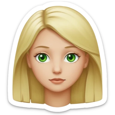 Girl blonde Green eyes sticker