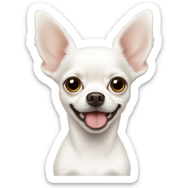 White chihuahua with floppy ears sticker