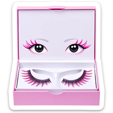 ioni false lash strips in a box packaging pink sticker