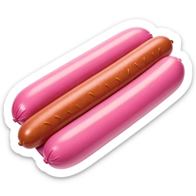   jeff koons style inflatable abstract SPAM MEAT  sausage art sculpture  sticker