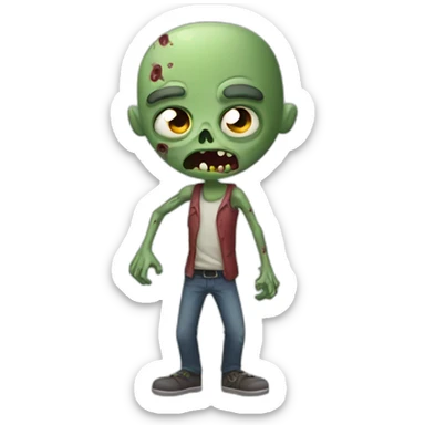 Zombie with one arms sticker