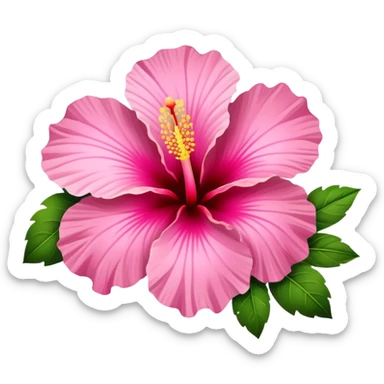 Pink hibiscus  sticker
