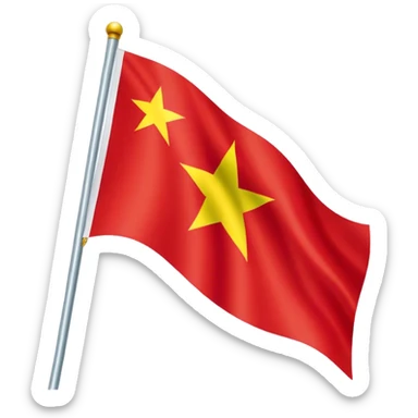 square flag of vietnam sticker