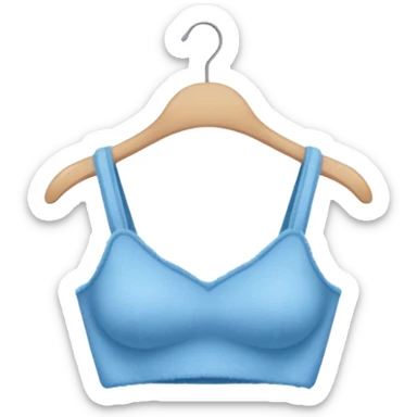 super realistic isolated blue cashmere crop top sticker