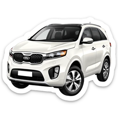 white Kia Sorento SUV car sticker