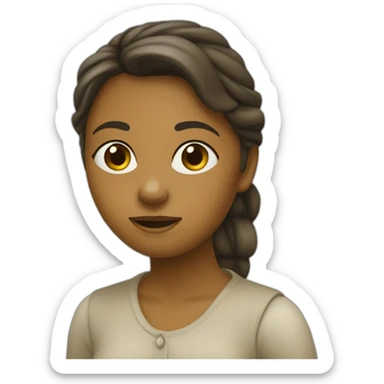 Fille qui ramasses des olives sticker