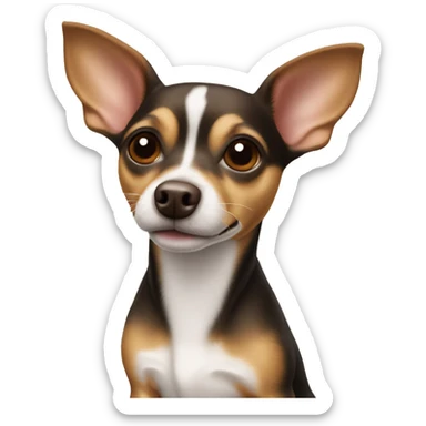Brown rat terrier Chihuahua mix sticker