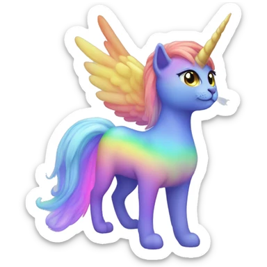 Cosmic Rainbow Alicorn cat sticker