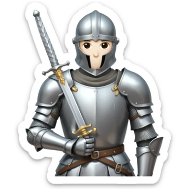 Headless Knight with Sword close up sticker
