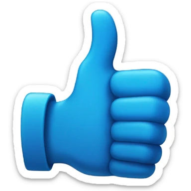 Thumbs up number 1 in blue sticker