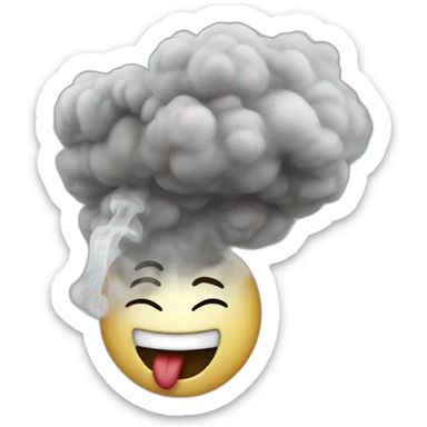 smoke coming from mouth sticker