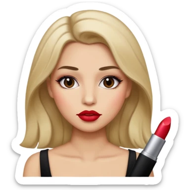 CHEVEUX UN PEU PLUS FONCER AVC DU MAQUILLAGE sticker