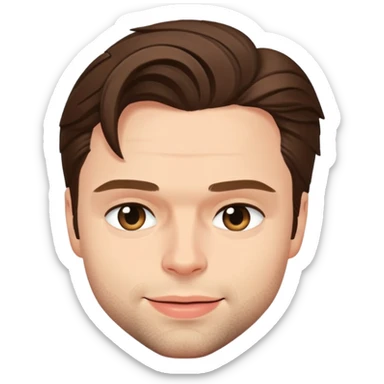 face of Sebastian Stan, winking sticker
