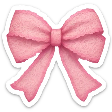 pink lace bow sticker