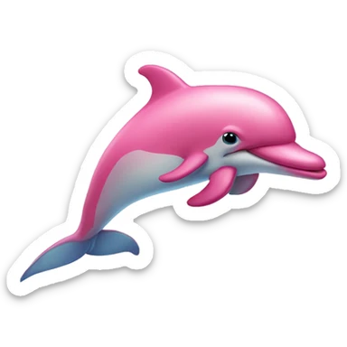 Pink dolphin  sticker