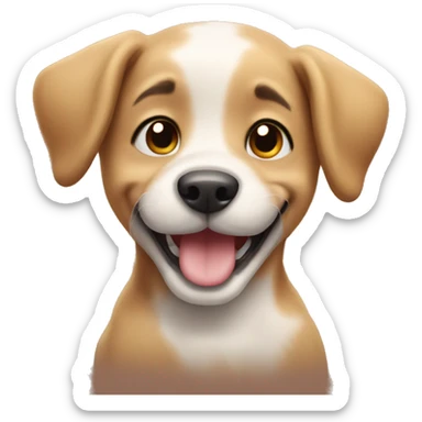 A really happy puppy  sticker