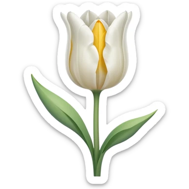 White tuilp emoji sticker