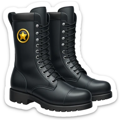generate me black military boots sticker