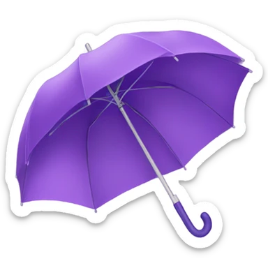 Purple umbrella sticker