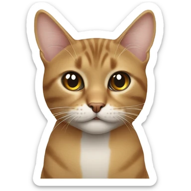 Gato con ojos de tache y la lengua de fuera  sticker