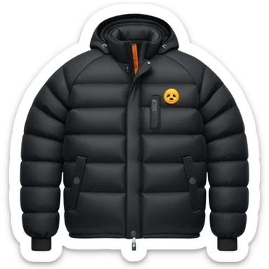 a black goretex puffer jacket sticker