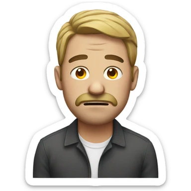 Man with hangover  sticker