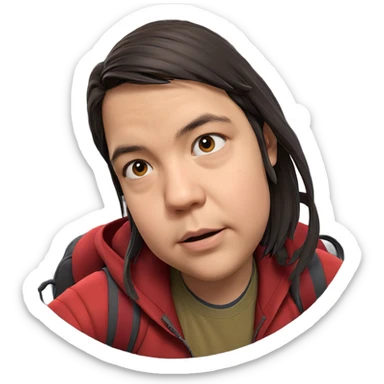 solo boy with backpack sticker