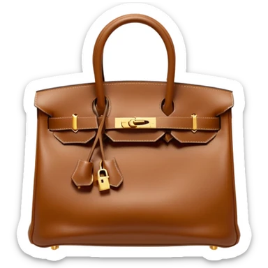 hermes birkin brown bag gold hardware sticker