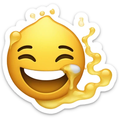 happy face vomitting hoeny sticker