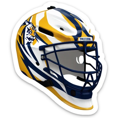 Nashville predators goalie helmet sticker