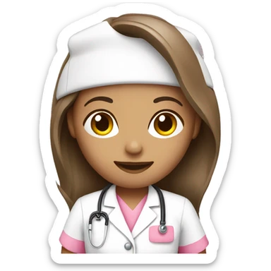 Nurse in pink sticker