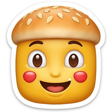 3D emoji symbolizing loyal customer, trust and commitment, food theme, cute and modern, soft lighting, glossy, isolated, no background
 sticker