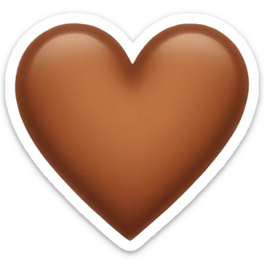 Rosy brown color heart sticker