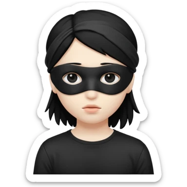 blindfolded emo sticker