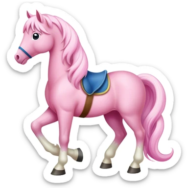 Disney-style pink horse sticker
