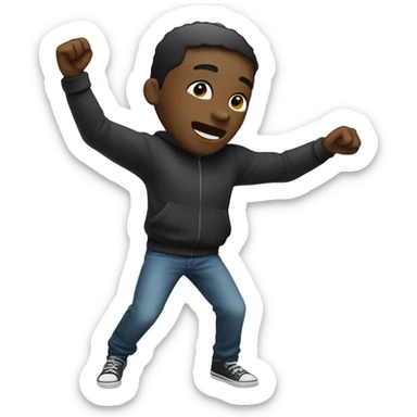 black person dabbing sticker