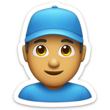 Surf blue hat sticker