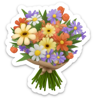 Random flowers bouquet  sticker